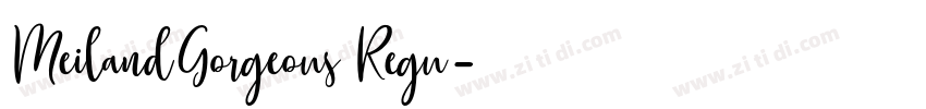 MeilandGorgeous Regu字体转换